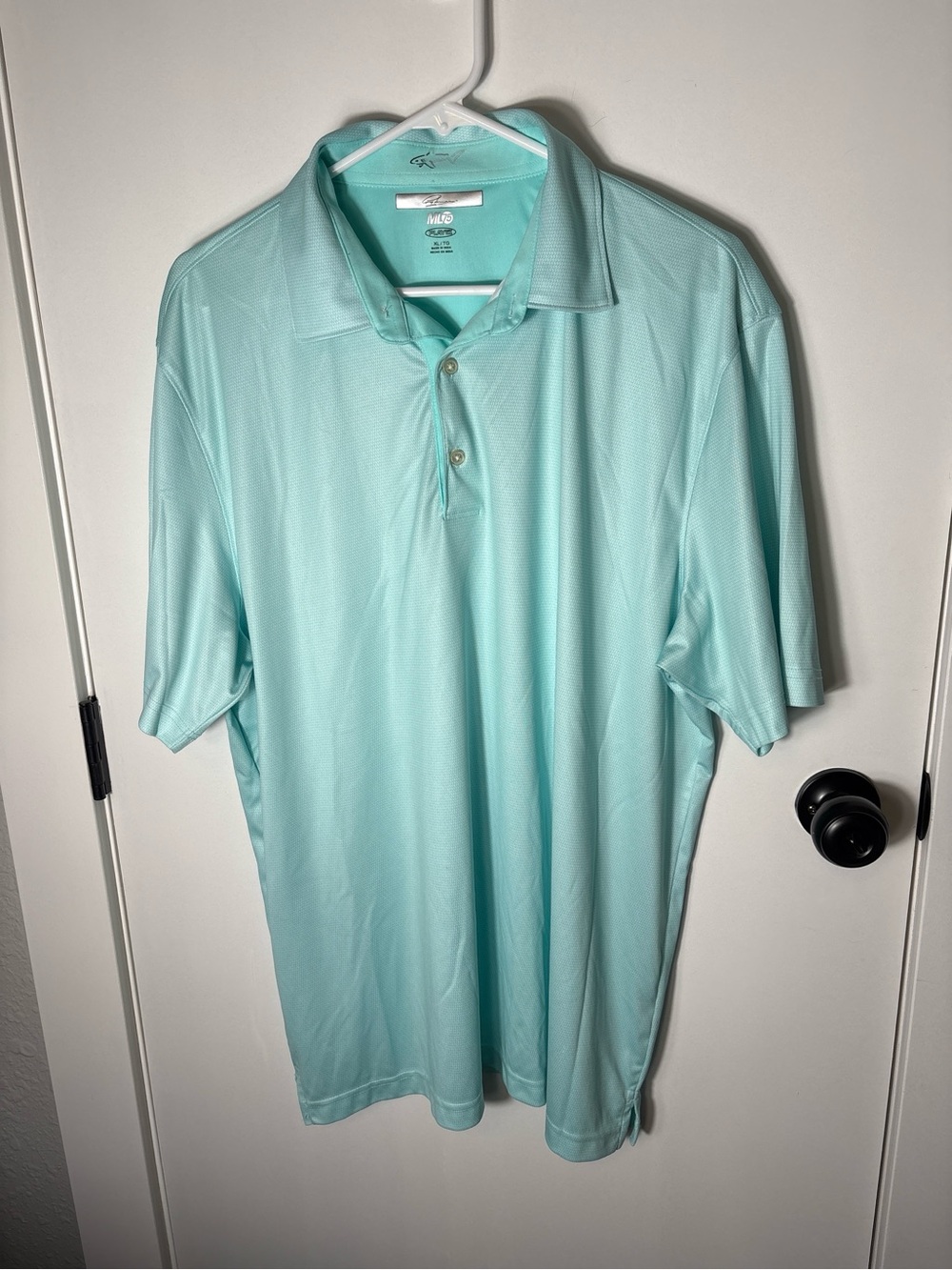 Greg Norman Mint Green Golf Polo Shirt‎ Size XL Performance Polo Preppy